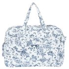 Ivory & Navy Blue Toile De Jouy Baby Changing Bag, 1, hi-res