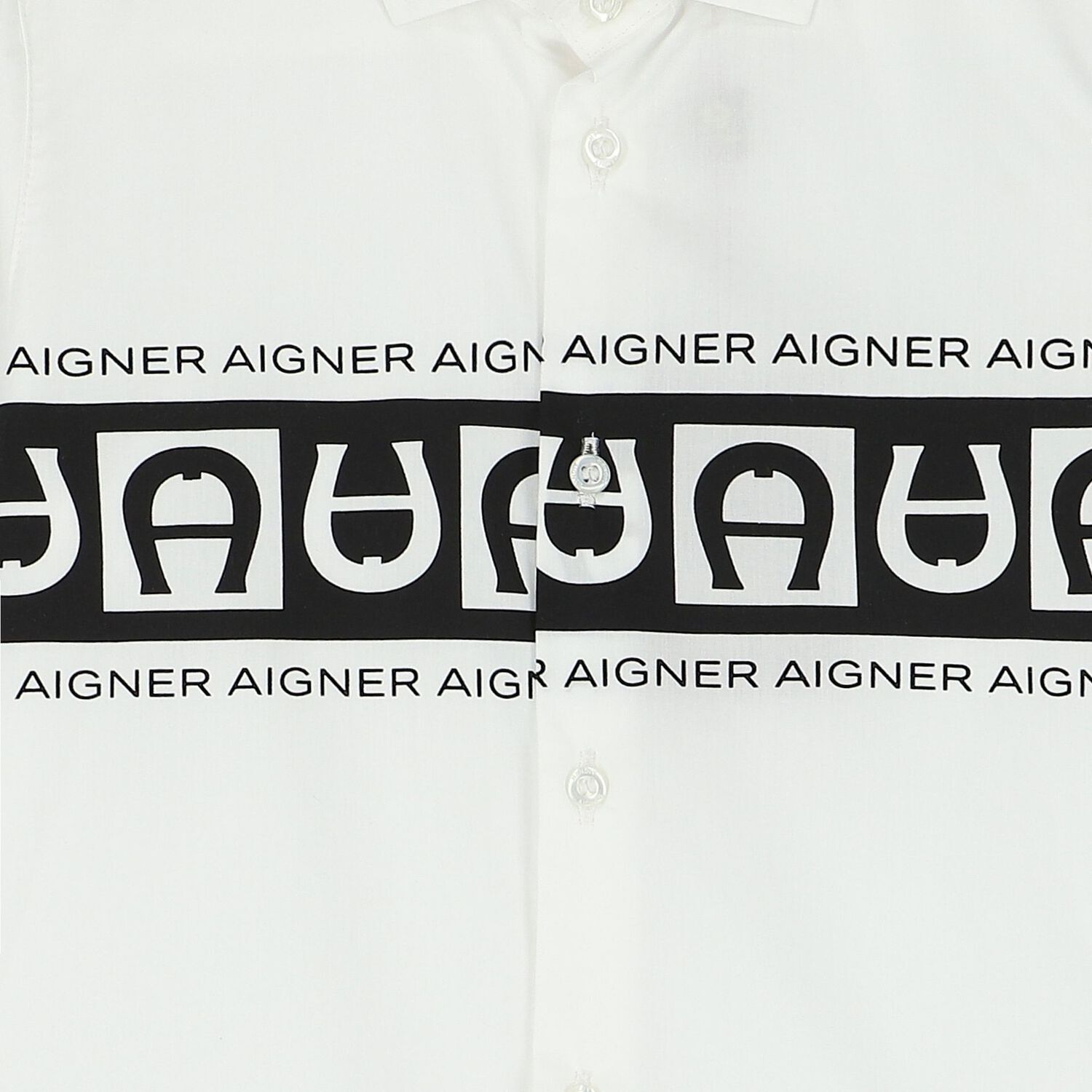 Boys White Logo Shirt, 1, hi-res