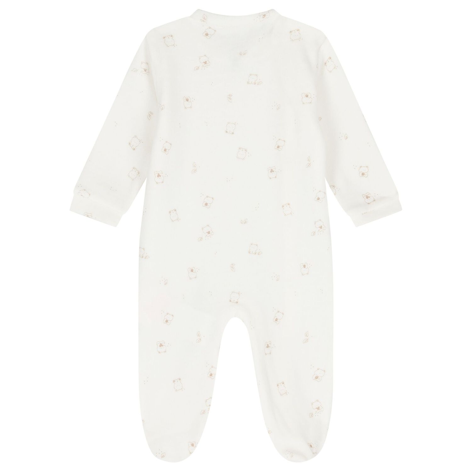 White & Beige Logo Babygrow ( 2-Pack ), 1, hi-res