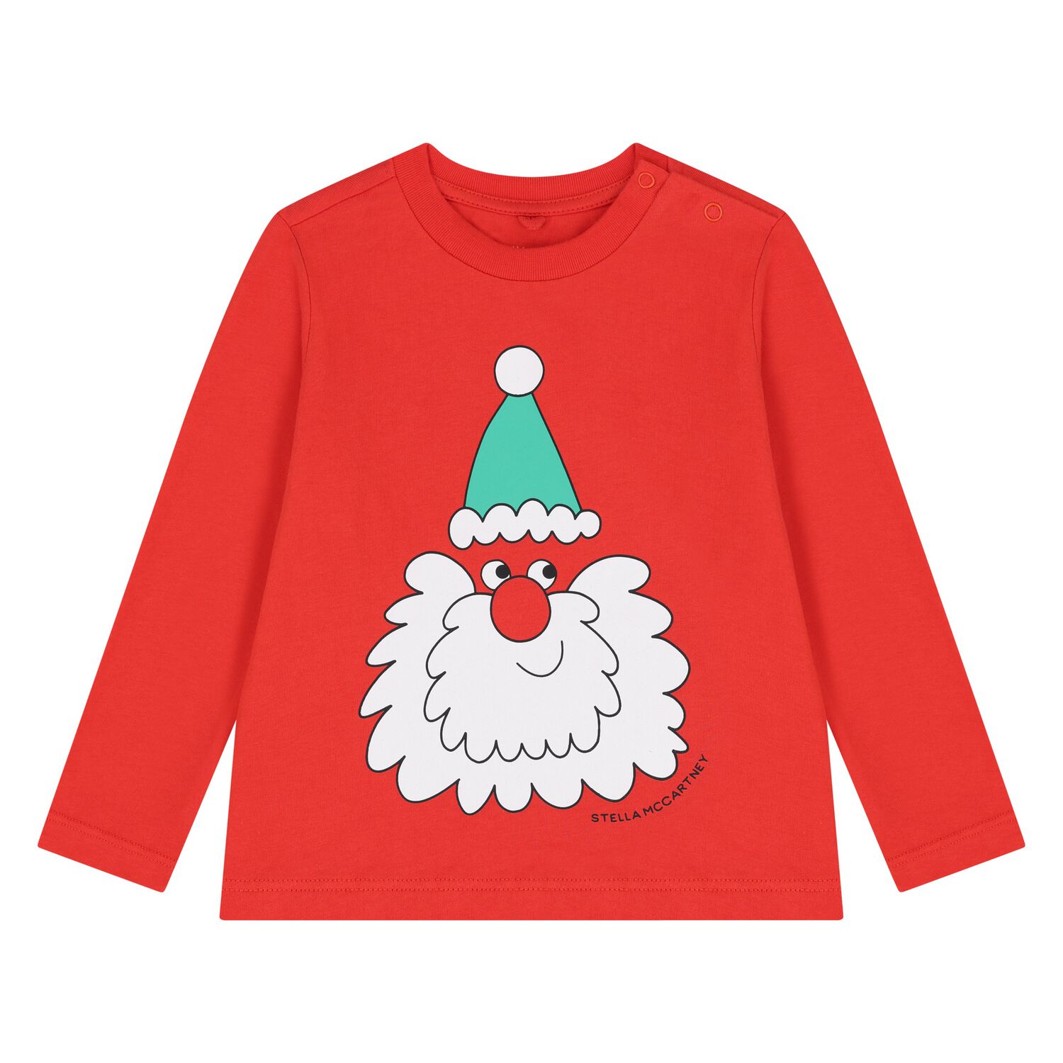 Red Santa Long Sleeve Top, 1, hi-res