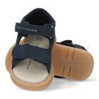 Younger Boys Navy Blue Leather Sandals, 1, hi-res