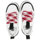 حذاء رياضي من الجلد الأبيض والأسود بشعار العلامة التجارية, 1, hi-res