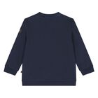Younger Boys Navy Blue Logo Sweatshirt, 2, hi-res