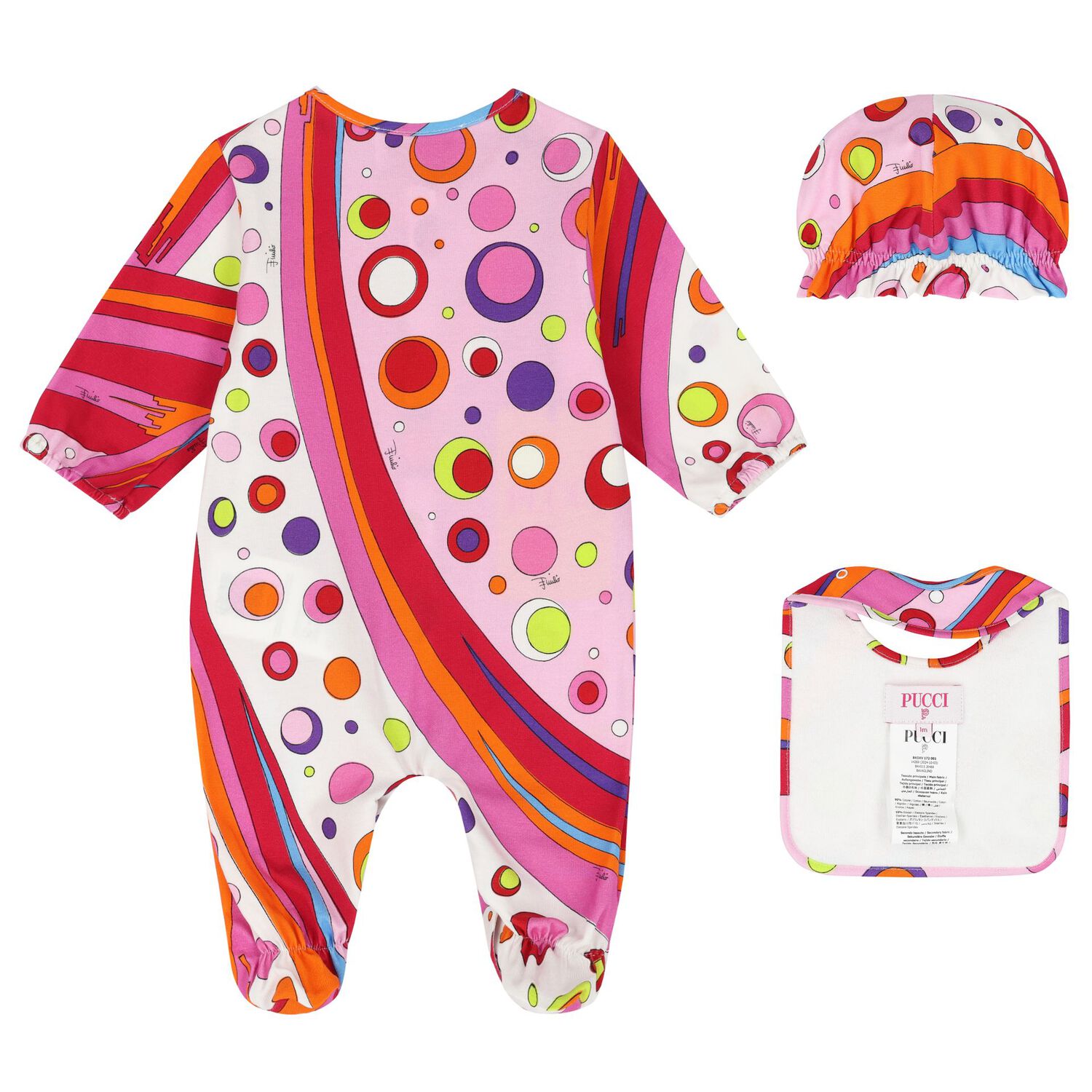 Baby Girls Multi-Coloured Fontane Babygrow Gift Set, 1, hi-res
