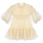 Girls Gold Tulle Dress, 1, hi-res