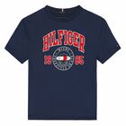 Boys Navy Blue Logo T-Shirt, 1, hi-res