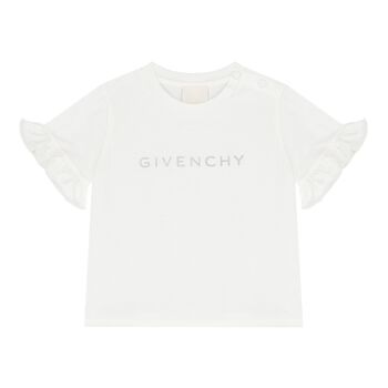 Younger Girls White Logo T-Shirt