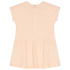 فستان بنات بالشعار باللون الوردي, 1, hi-res