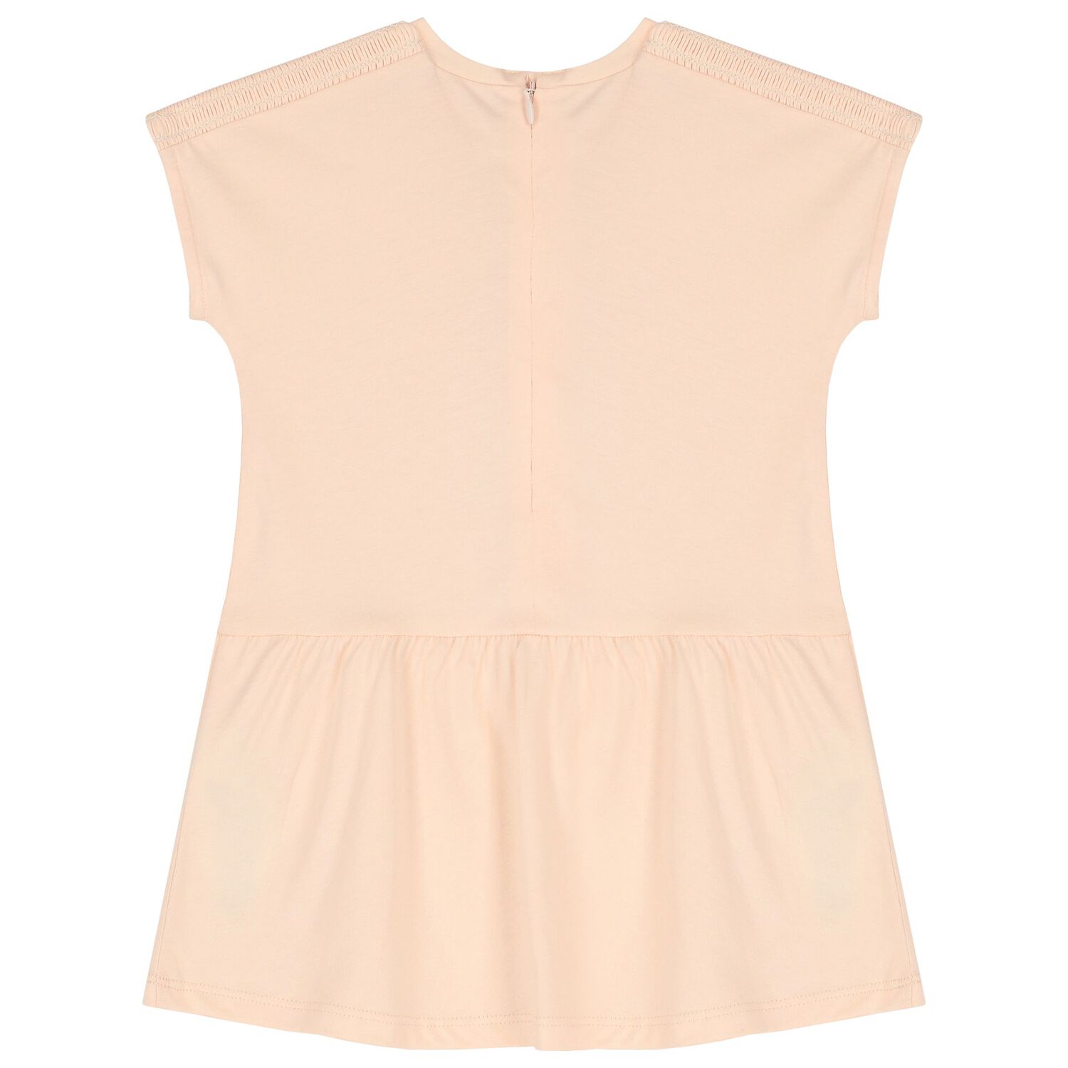 فستان بنات بالشعار باللون الوردي, 1, hi-res image number null