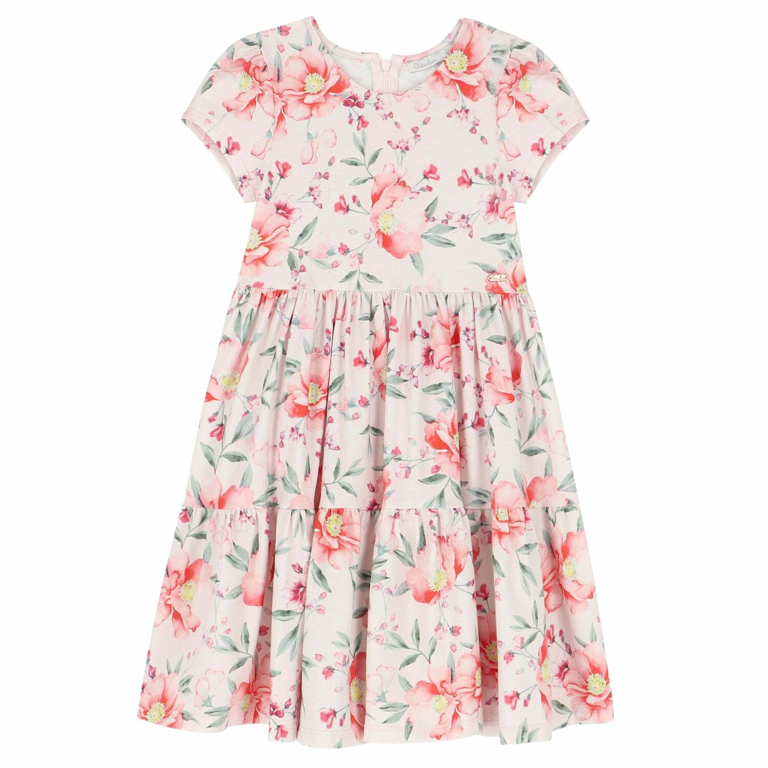 Girls Pink Floral Dress, 1, hi-res