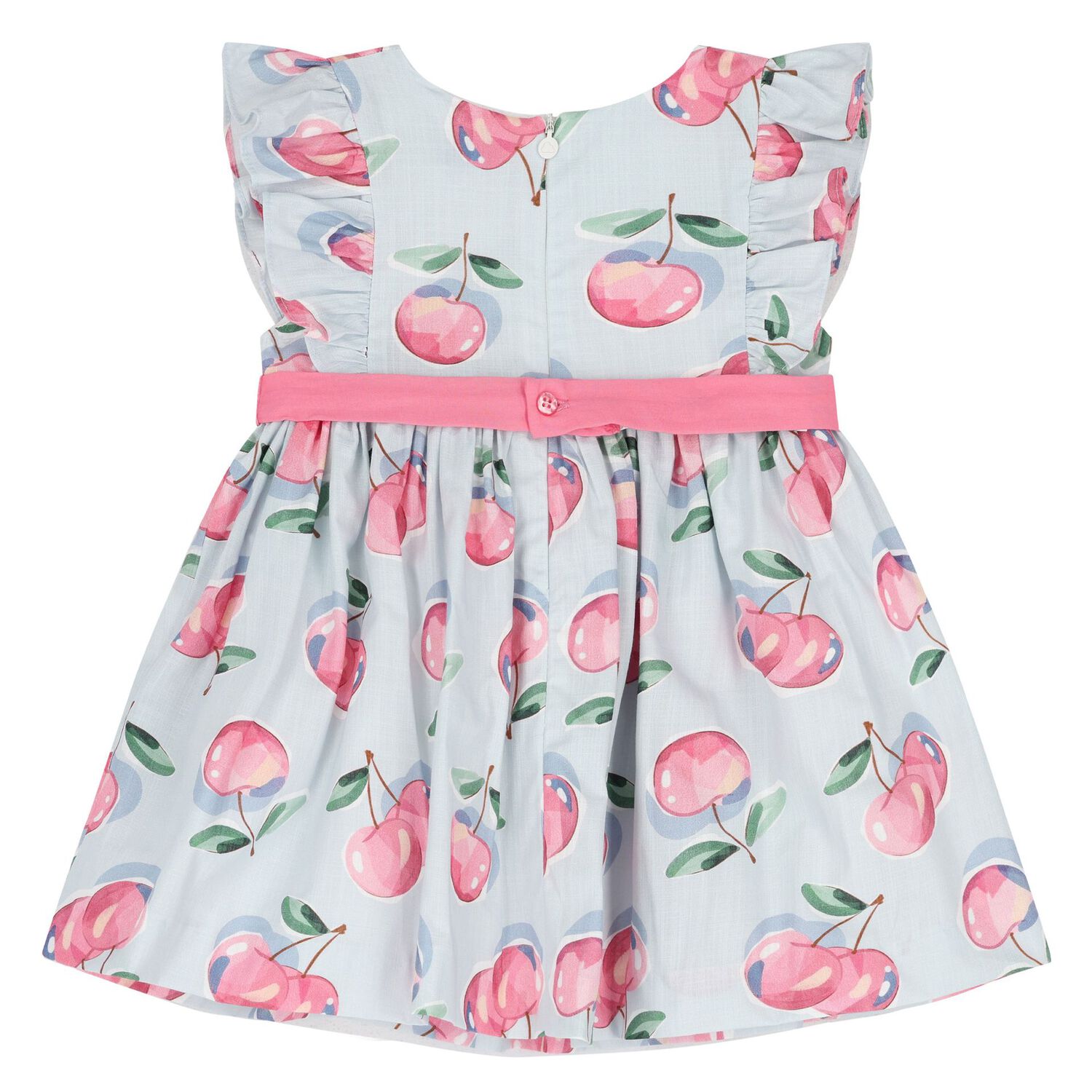 فستان كرزي أزرق ووردي للبنات الصغار, 2, hi-res