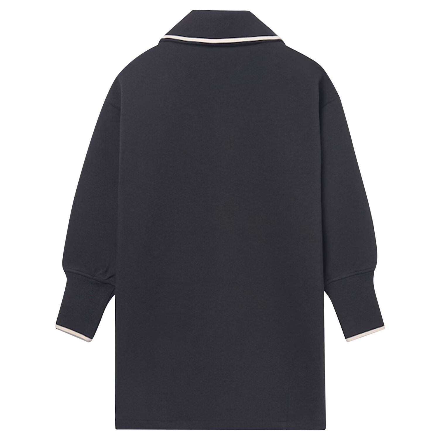 Girls Black Polo Dress, 1, hi-res