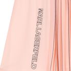Girls Pink & Black Logo Pleated Skirt, 1, hi-res
