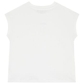 Girls White Logo T-Shirt