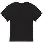 Boys Black Logo T-Shirt, 6, hi-res