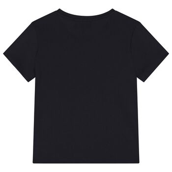 Boys Navy Blue Logo T-Shirt