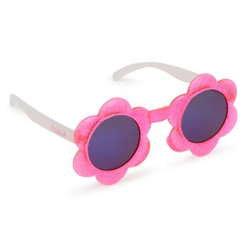 Girls Pink Flower Sunglasses