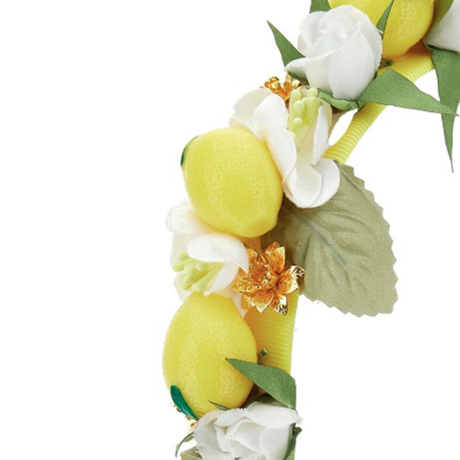 Girls Yellow Floral & Lemon Headband, 1, hi-res