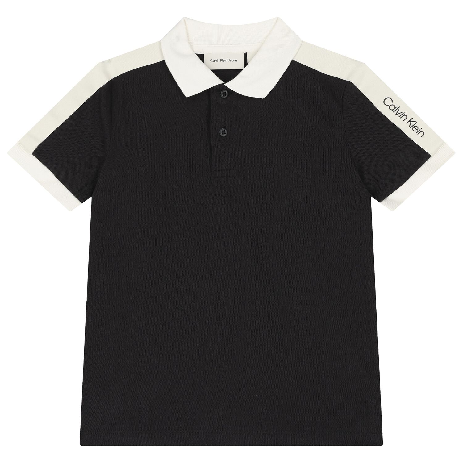 Boys Black & Ivory Polo Shirt, 1, hi-res image number null
