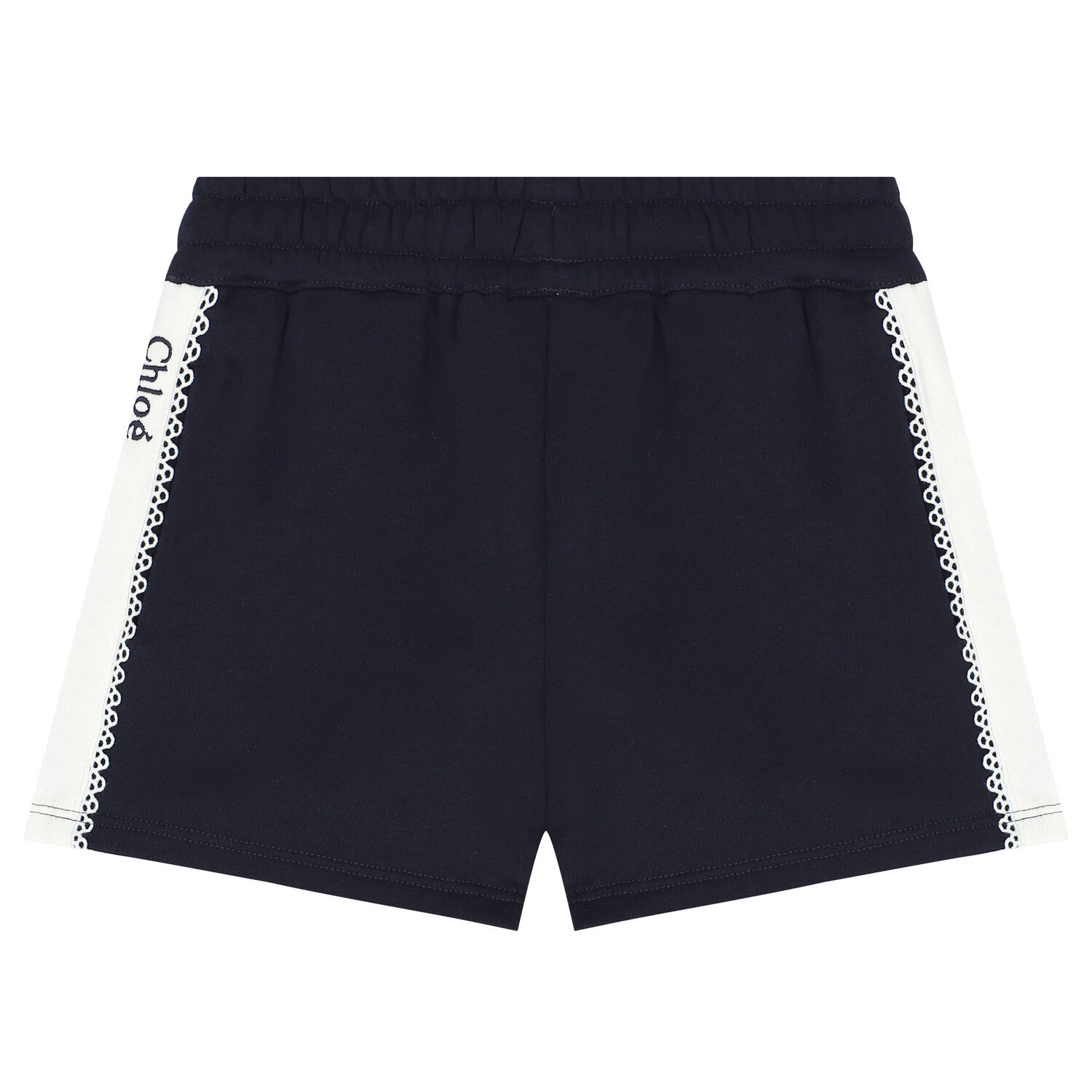 Girls Navy Logo Shorts, 1, hi-res
