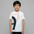 Boys White Logo T-Shirt, 1, hi-res