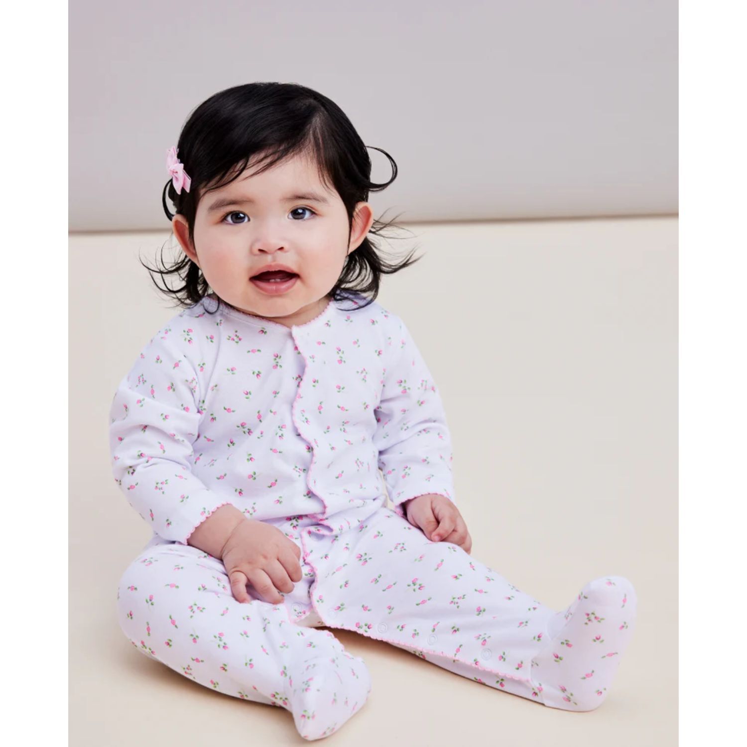 Baby Girls White & Pink Roses Babygrow Gift Set, 1, hi-res image number null