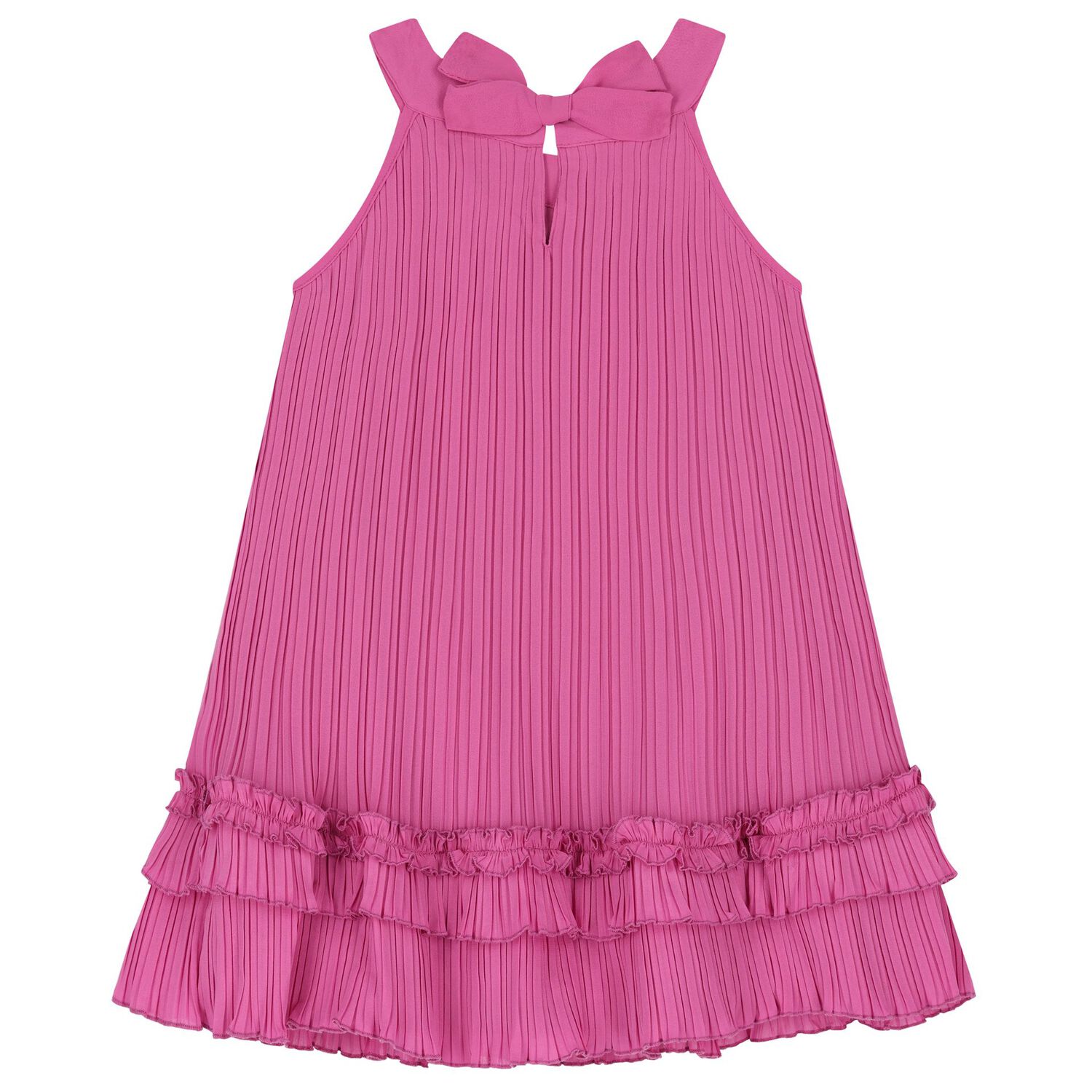 Girls Purple Chiffon Pleated Dress, 1, hi-res