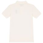 Boys Ivory Piqué Bear Polo Shirt, 1, hi-res