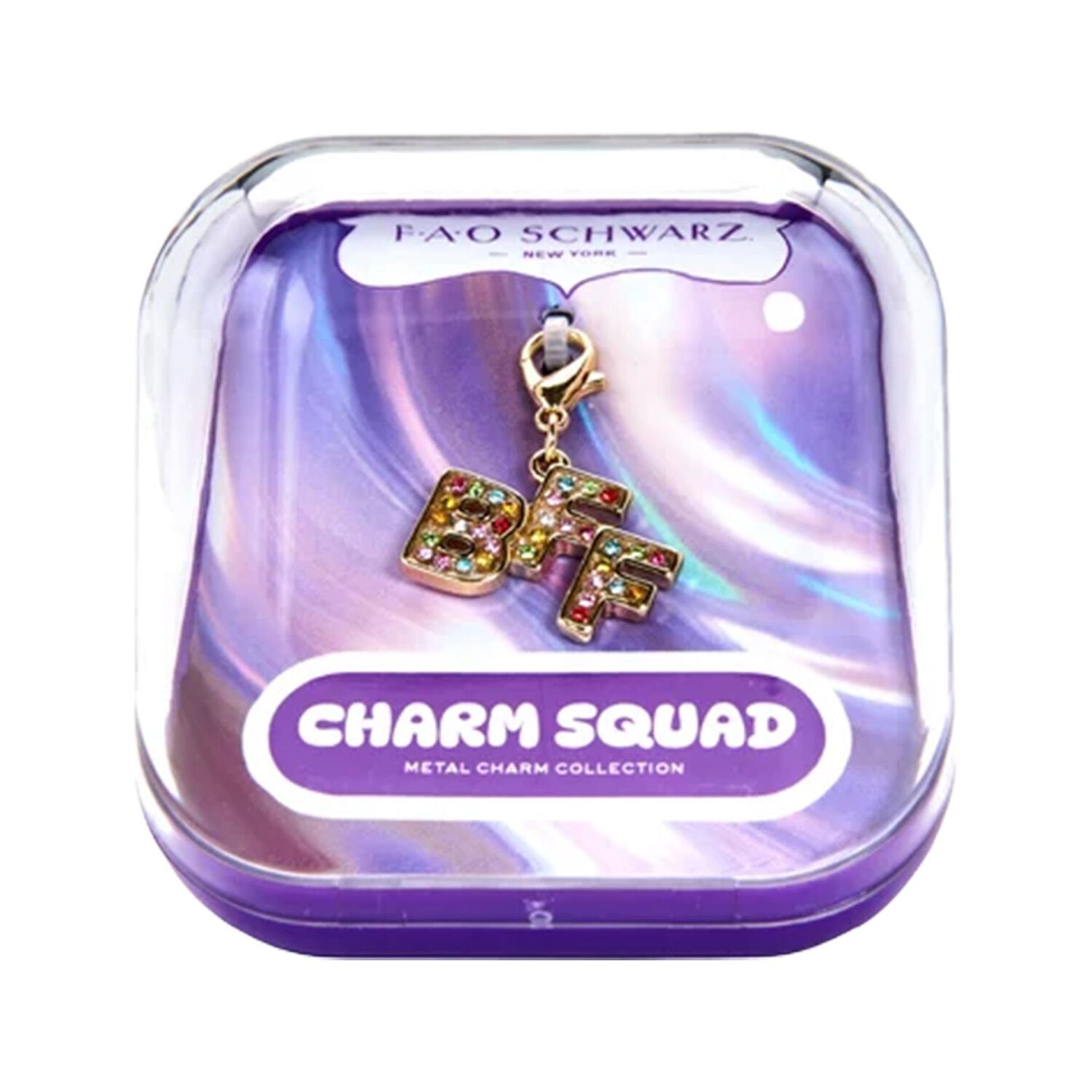 Gilrs Gold Rhinestone BFF Charm, 1, hi-res
