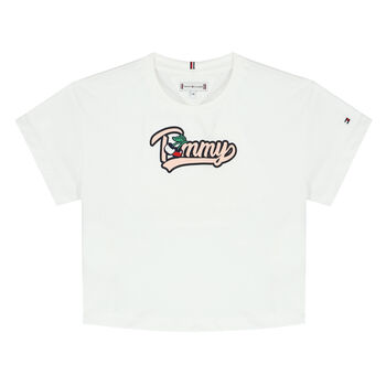 Girls White Logo T-Shirt