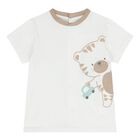 طقم شورتات للأطفال الرضع باللونين الأبيض والبيج بنقشة النمر, 1, hi-res