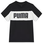 تيشيرت اولاد بالشعار باللون الاسود , 1, hi-res