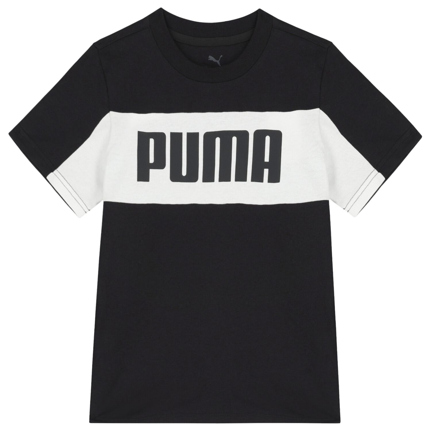 تيشيرت اولاد بالشعار باللون الاسود , 1, hi-res