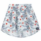Girls White Logo Skirt, 1, hi-res