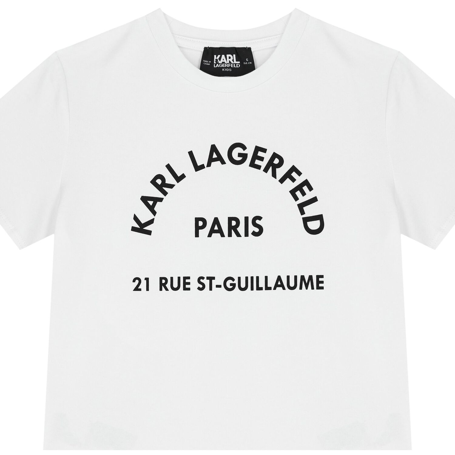 تيشيرت بنات بالشعار باللون الأبيض, 2, hi-res image number null