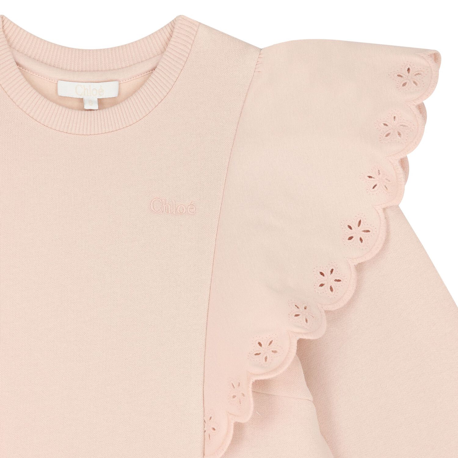 Girls Pink Logo Flower Dress, 1, hi-res image number null