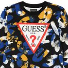 سويت شيرت أولاد بالشعار باللون الأسود, 1, hi-res