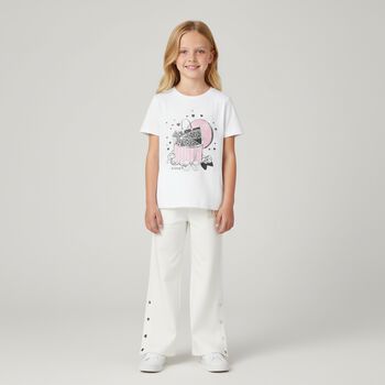 Girls White Bag T-Shirt