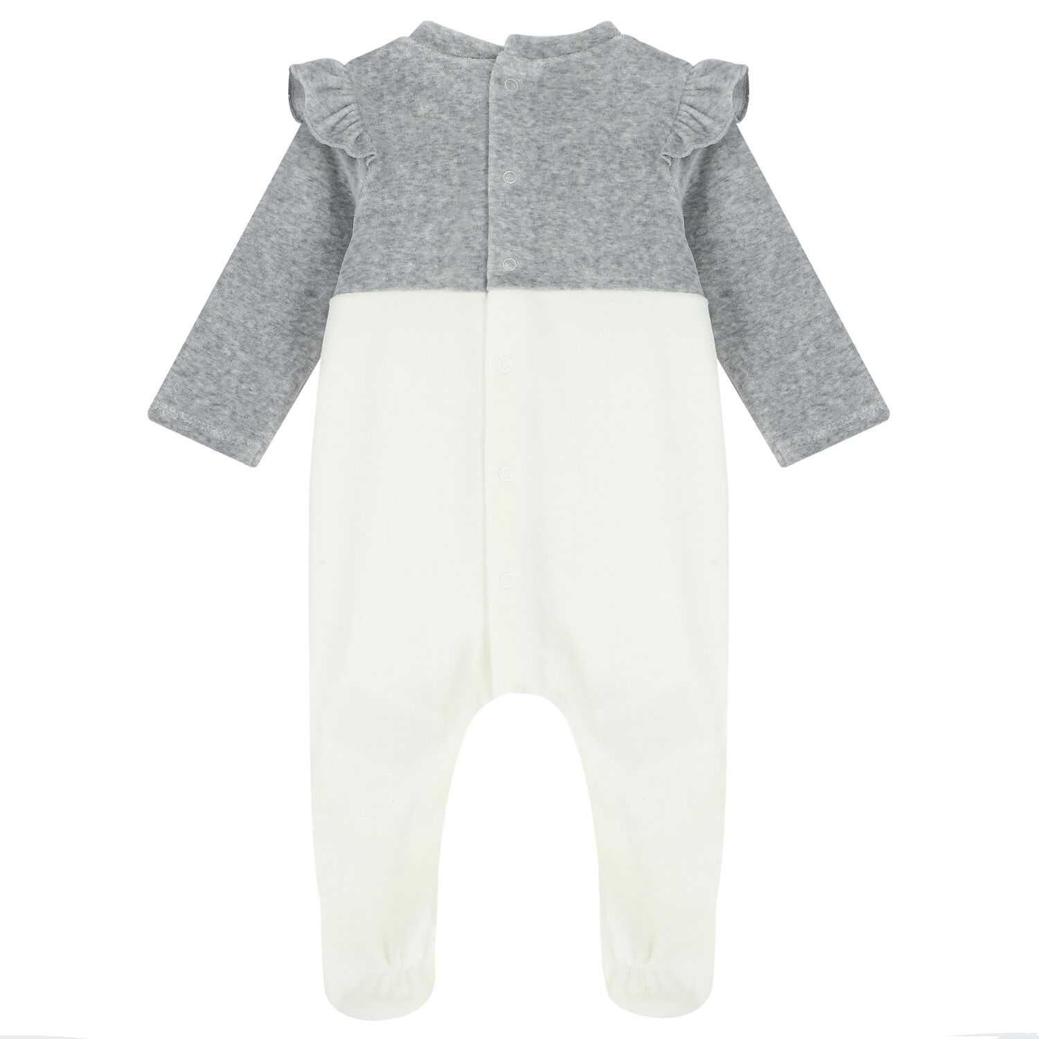 أفرول باللون الرمادي والأبيض للبنات, 2, hi-res