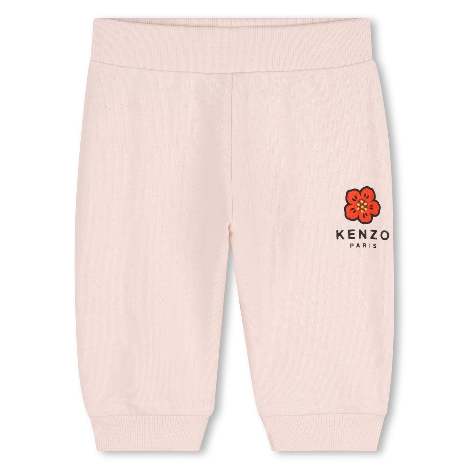 Younger Girls Pink & Ivory Boke Flower Tracksuit Set, 1, hi-res