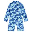 Boys Blue Turtle Sun Suit, 1, hi-res