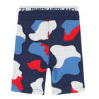 Younger Boys Blue, Red & White Shorts, 1, hi-res