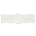 طقم بنات ربطة رأس و جوارب باللون العاجي, 1, hi-res