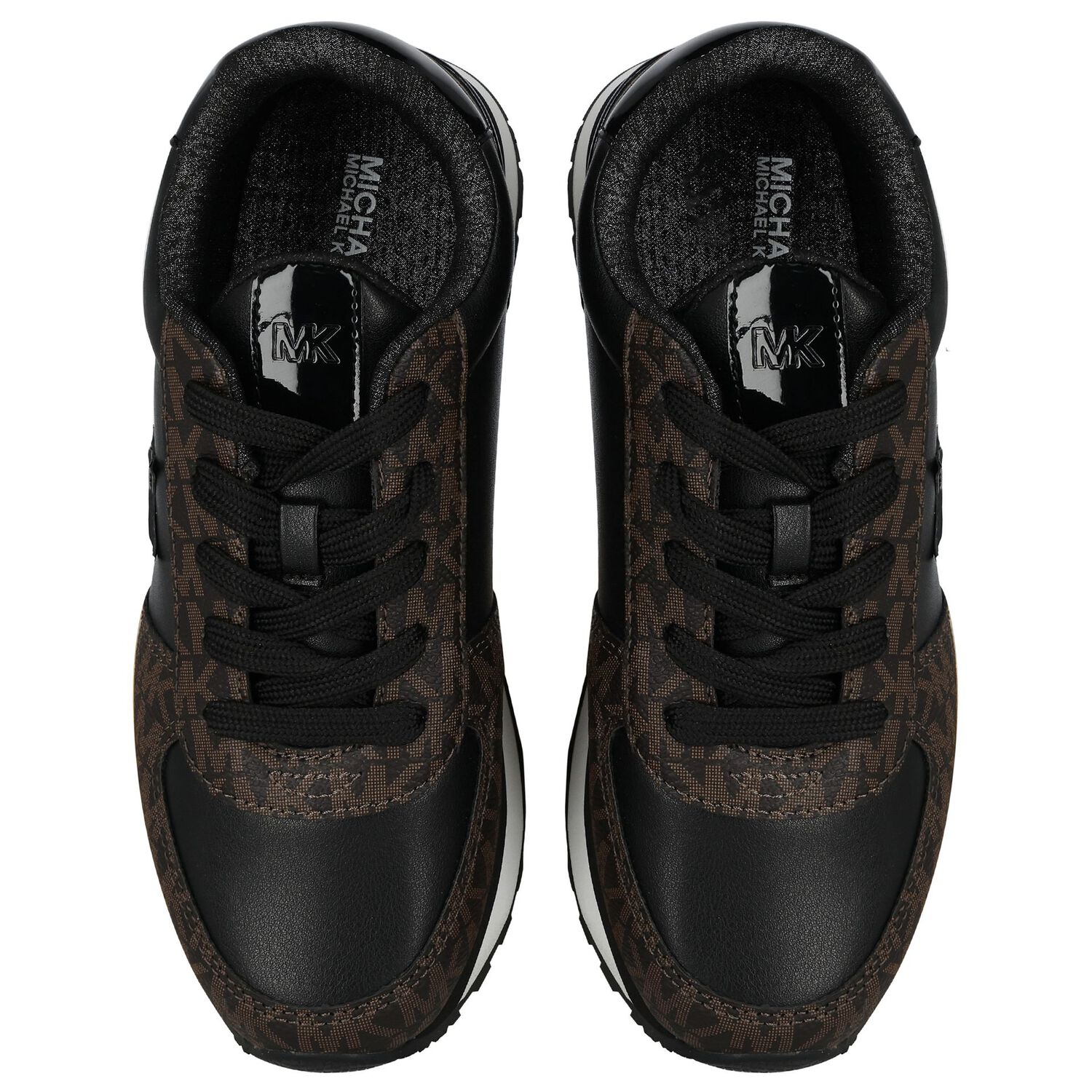 Girls Black & Brown Logo Trainers, 1, hi-res image number null