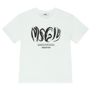 Boys White Logo T-Shirt