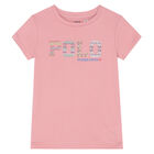 Girls Pink POLO Logo T-Shirt, 1, hi-res