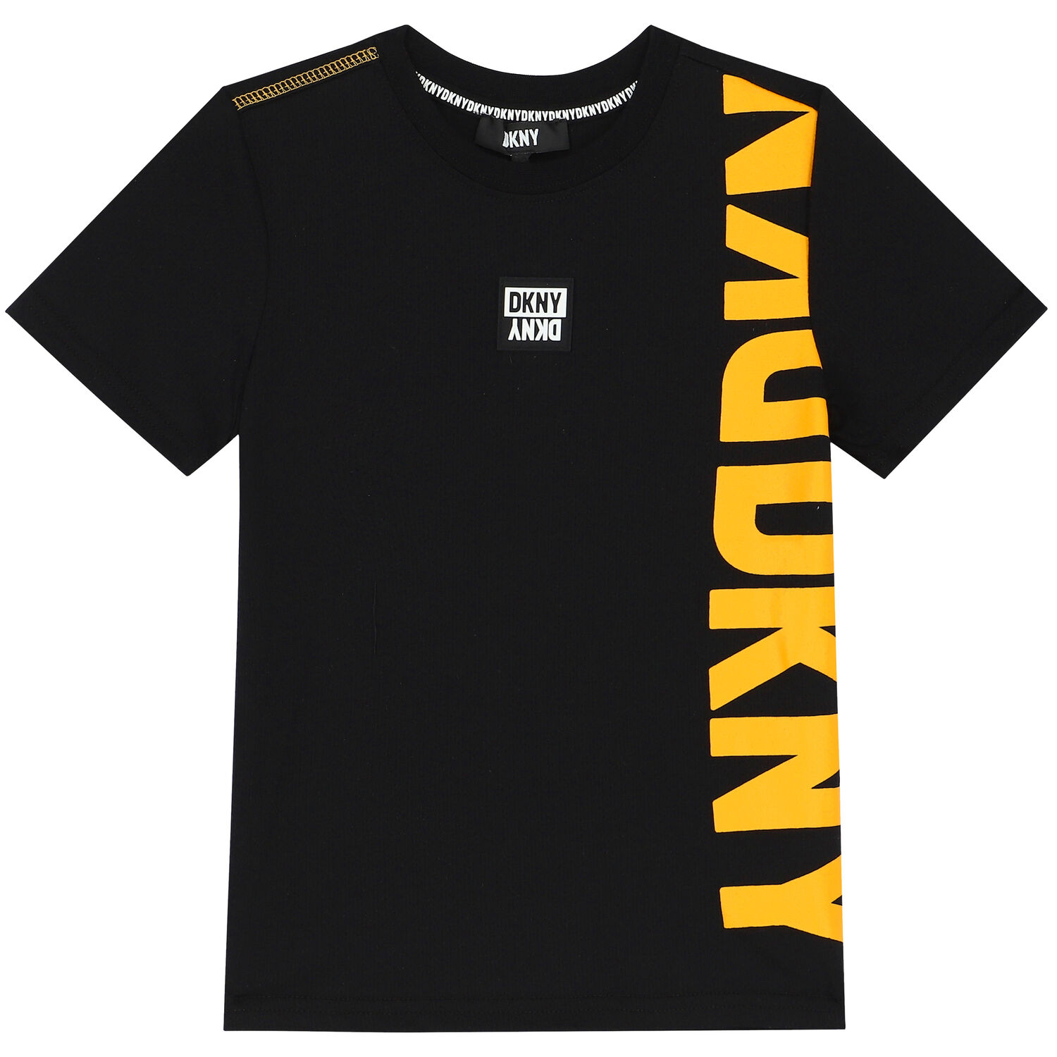 تيشيرت بالشعار باللون الاسود للاولاد , 1, hi-res