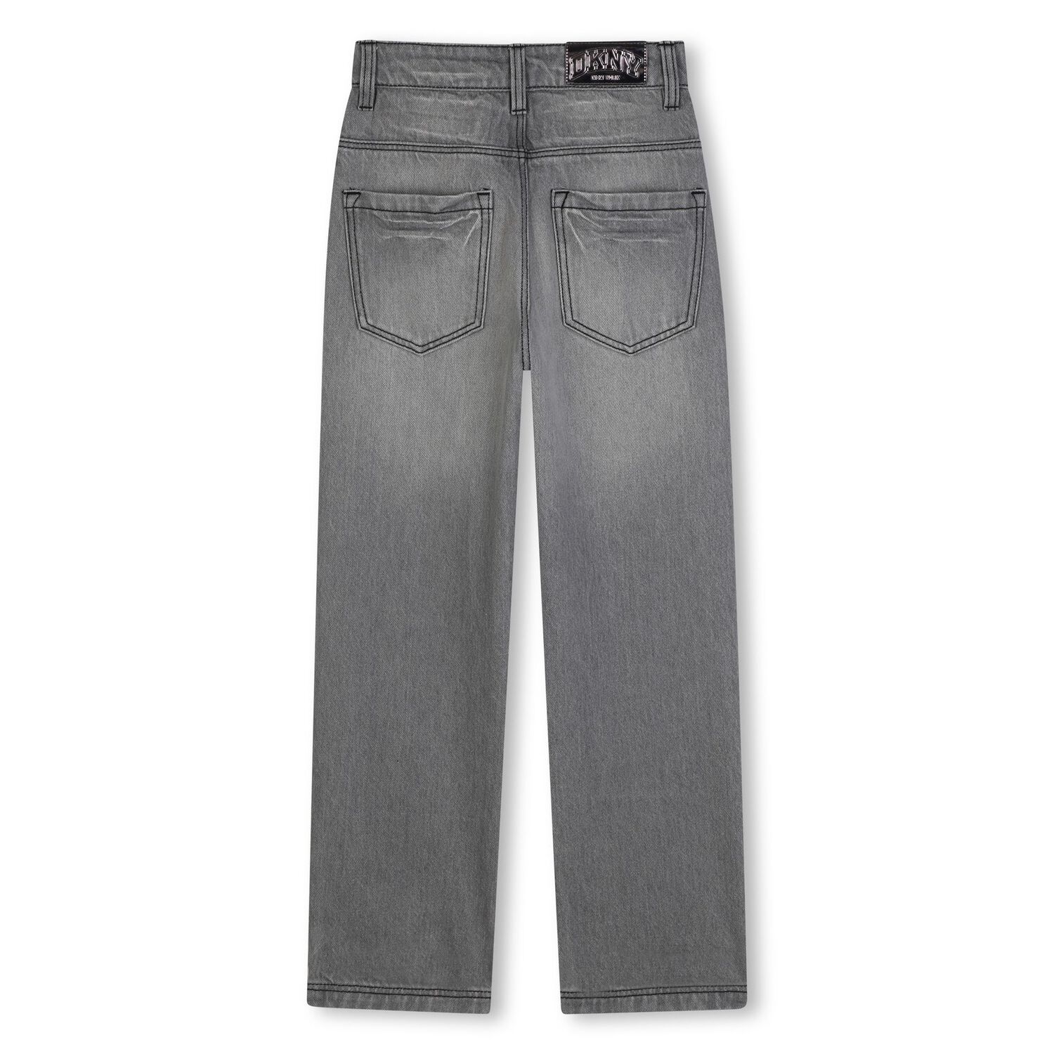 Boys Grey Logo Denim Jeans, 1, hi-res