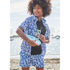 شورت سباحة باللون الأزرق والأبيض للأولاد, 1, hi-res