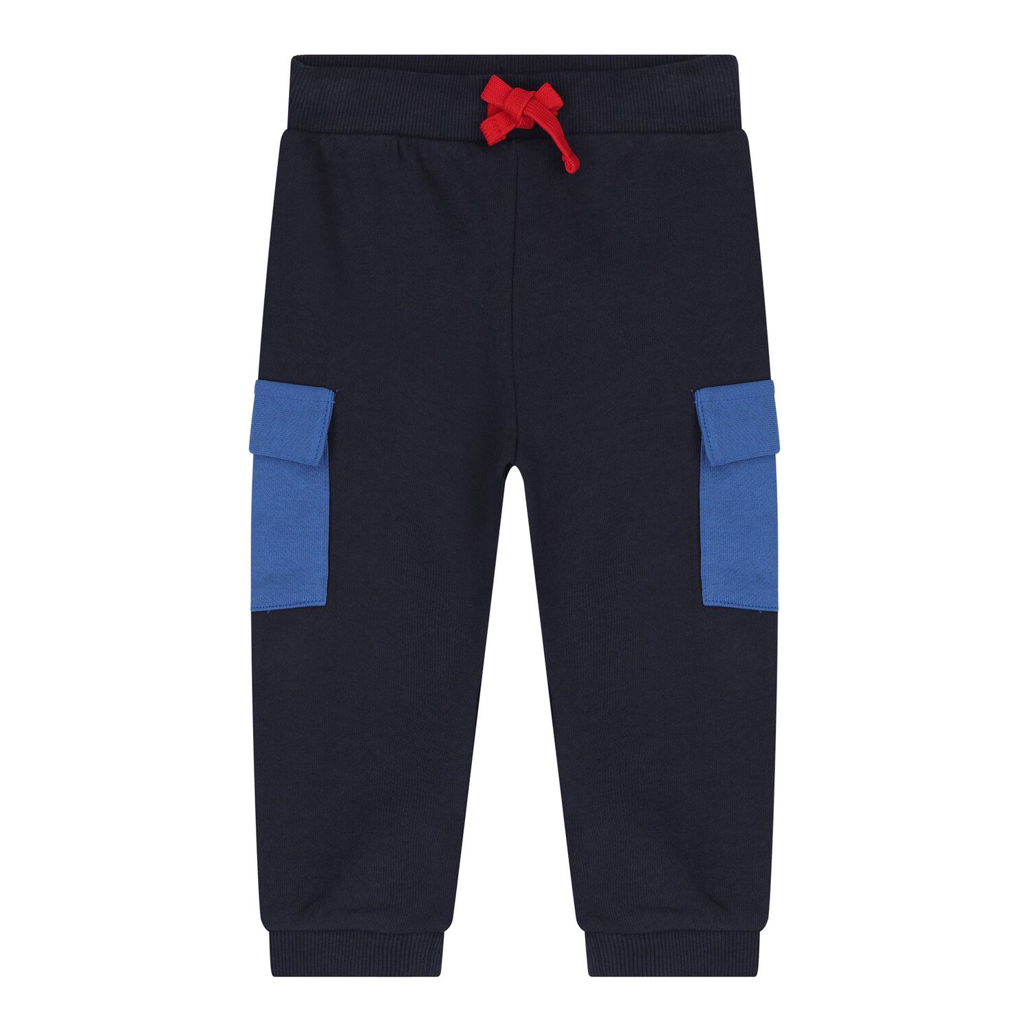 Baby Boys Navy Blue & White Teddy Bear Logo Tracksuit, 1, hi-res